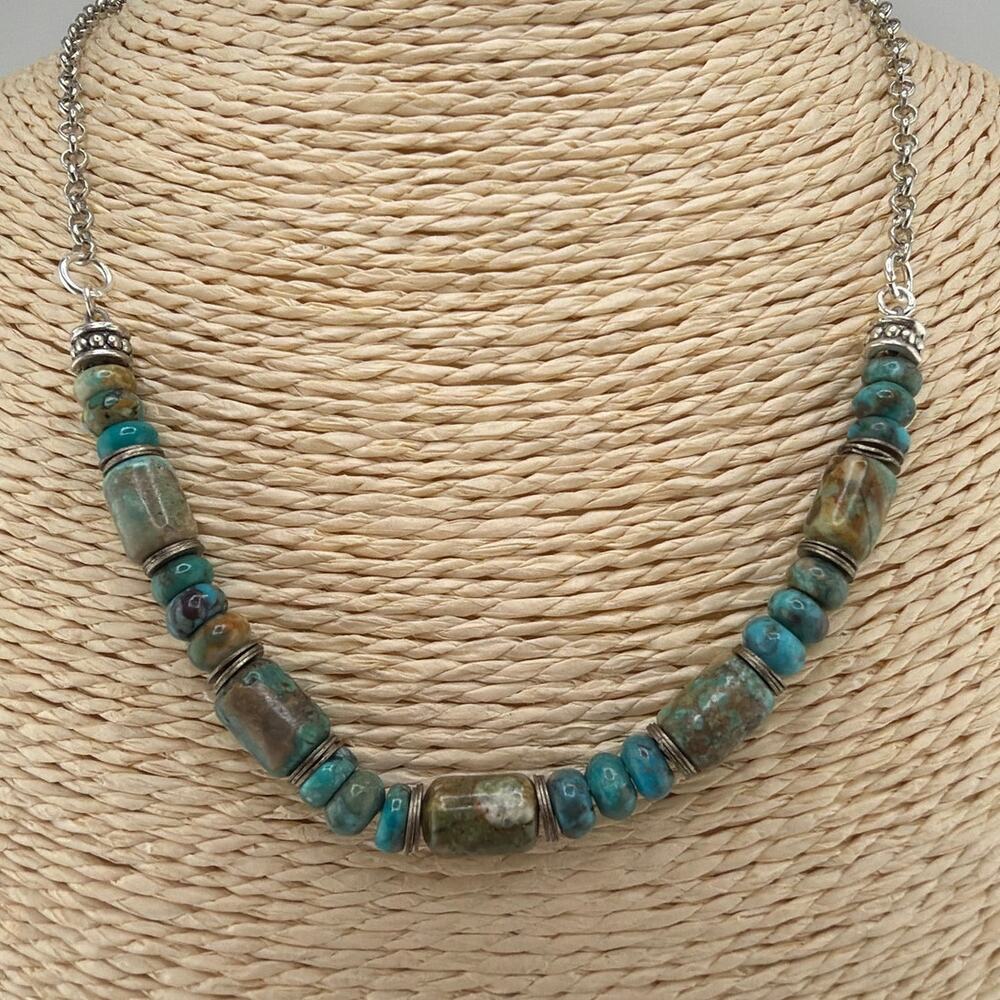 Artisan Handcrafted USA Turquoise Statement Necklace